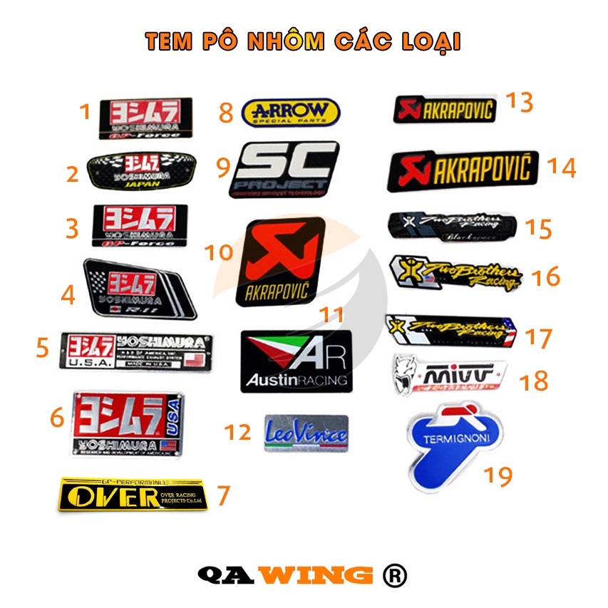 Tem Pô Độ Nhôm Các Loại