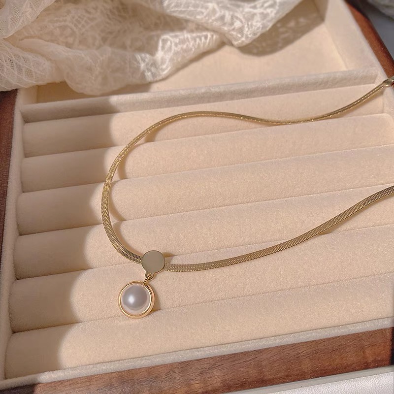 Vòng Cổ Choker Vàng Đính Ngọc Trai