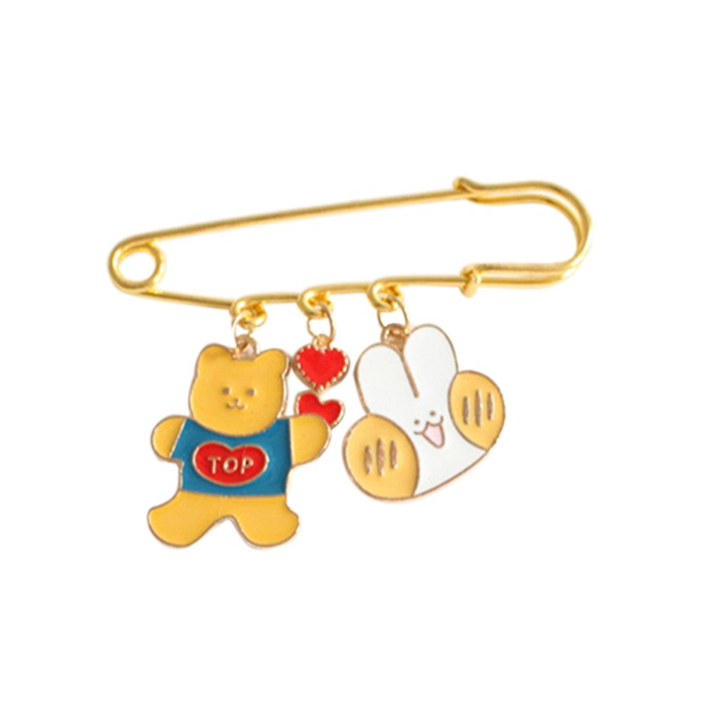 Ghim Cài Áo Hình Chú Gấu Hoạt Hình Dễ Thương