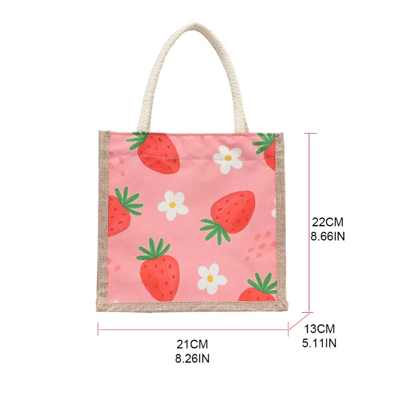 Túi vải In Họa Tiết Trái Cây Hoạt Hình
