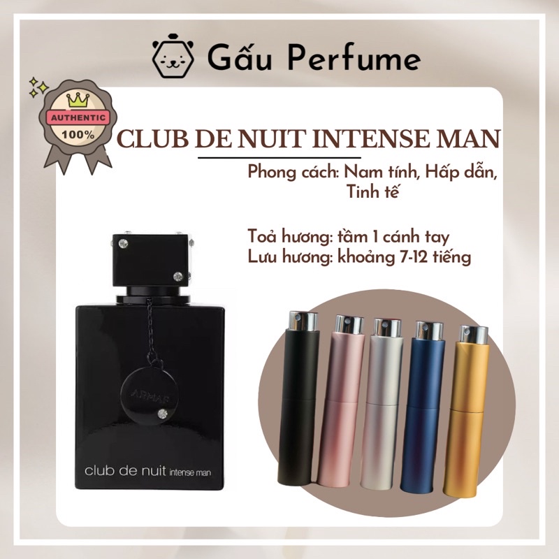Mẫu thử nước hoa chính hãng Club de nuit intense Man 10ML