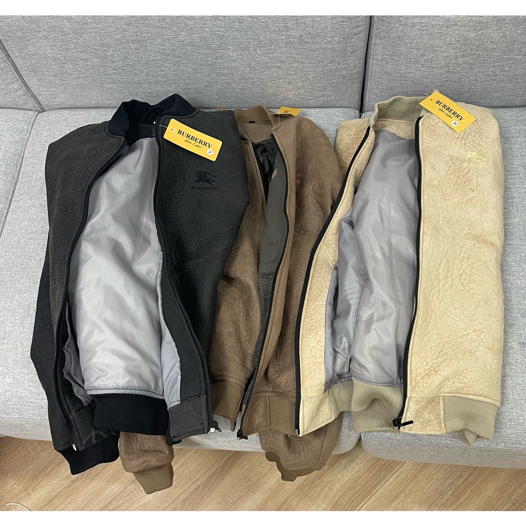 ÁO BOMBER NAM DA LỘN THÊU BBR LÓT GIÓ