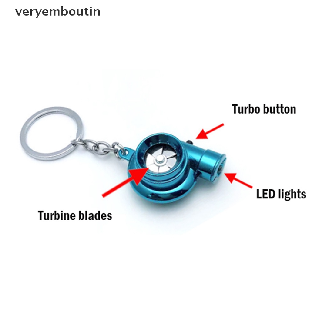 Móc khóa kiêm củ sạc turbo bằng kim loại màu crom tiện dụng