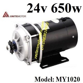 Motor 24v 650w giảm tốc - động cơ giảm tốc 24v650w