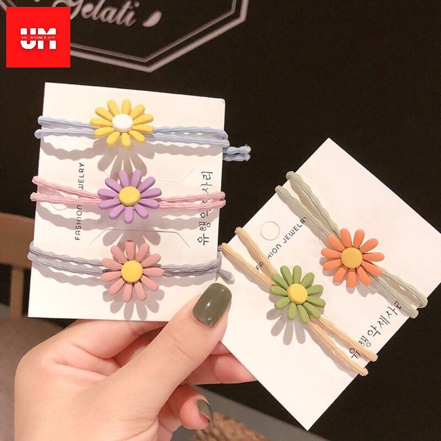 _( 1k) Dây buộc tóc hoa cúc chi nhiều màu sắc hot trend 2019 #1k | BigBuy360 - bigbuy360.vn