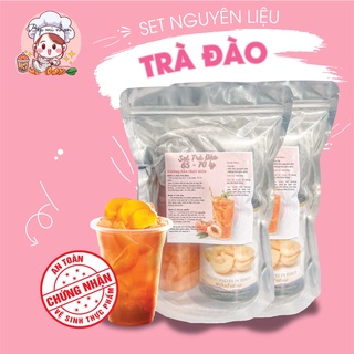 SET TRÀ ĐÀO SIÊU NGON  (SET DÙNG THỬ)  NẤU 20 -25 LY - NGUYÊN LIỆU BẾP MI NHON