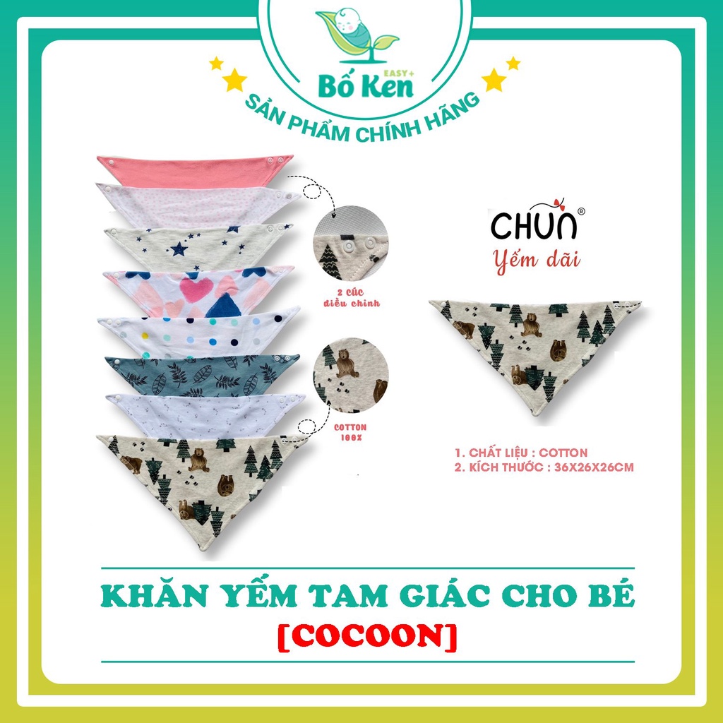 Shop Bố Ken - Khăn Yếm Tam Giác Cotton Cho Bé Thương hiệu Cocoon