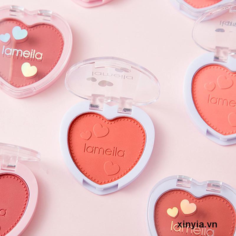 Phấn má hồng Lameila vỏ hình trái tim nhỏ hợp thời trang