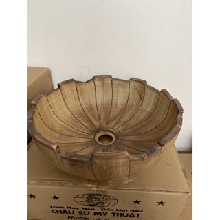 Lavabo đặt bàn - Chậu sứ mỹ thuật ( BH chính hãng 10 năm)
