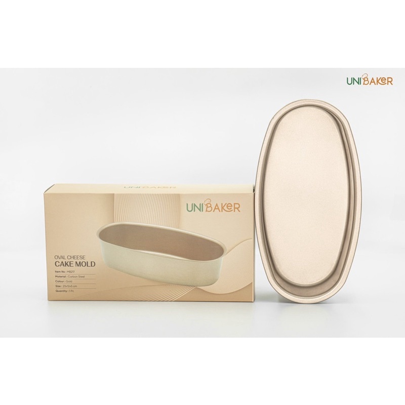 Khuôn oval vàng chống dính Unibaker
