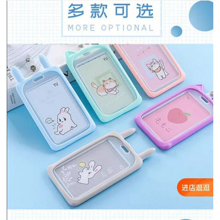 Dây Đeo Thẻ Có Dây Kéo Zozo Kéo Dài Hình Tai Thỏ Đơn Giản Dễ Thương