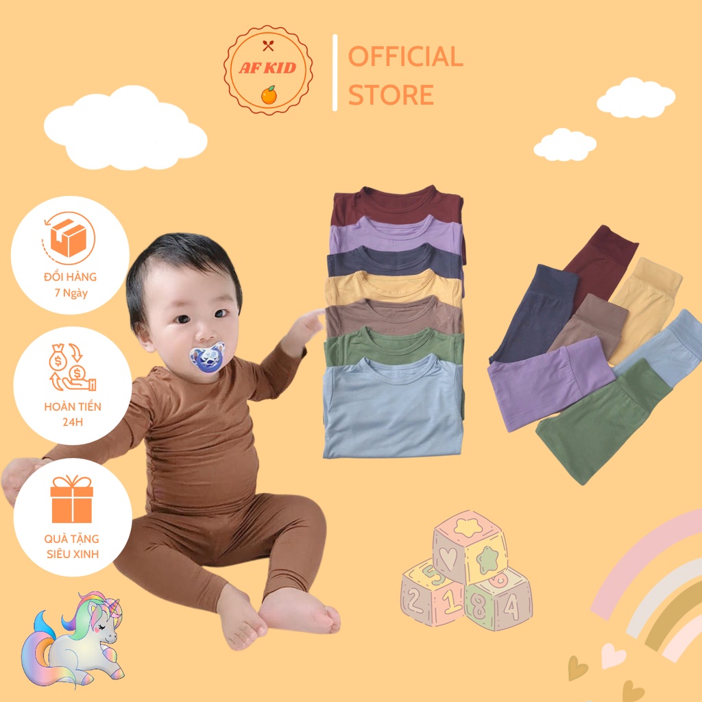 Bộ Thun Lạnh Cho Bé  Cao Cấp  Bộ Minkymom dài tay Body chổng mông mềm mịn cho bé trai bé gái