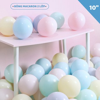 Set 100quả bóng cao su màu Pastel loại lồng 2 lớp size 10inch (28cm) trang trí sinh nhật sự kiện