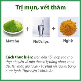 100gr bột trà xanh handmade