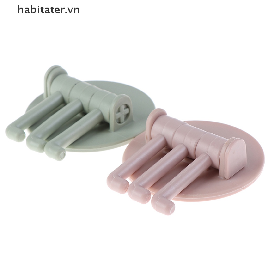 Móc Treo Đồ 3 Nhánh Xoay Được Sáng Tạo Gắn Tường Nhà Bếp / Nhà Tắm