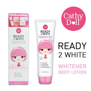 Kem Dưỡng Trắng Da Và Make Up Body Ready 2 White CATHY DOLL , Thái Lan Chính Hãng 150ml-Tặng Gương cute