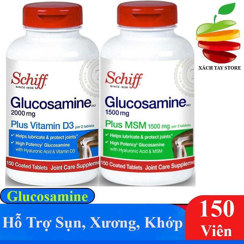 Viên Hỗ Trợ Sụn Khớp Schiff Glucosamine MSM và D3 - 150 Viên