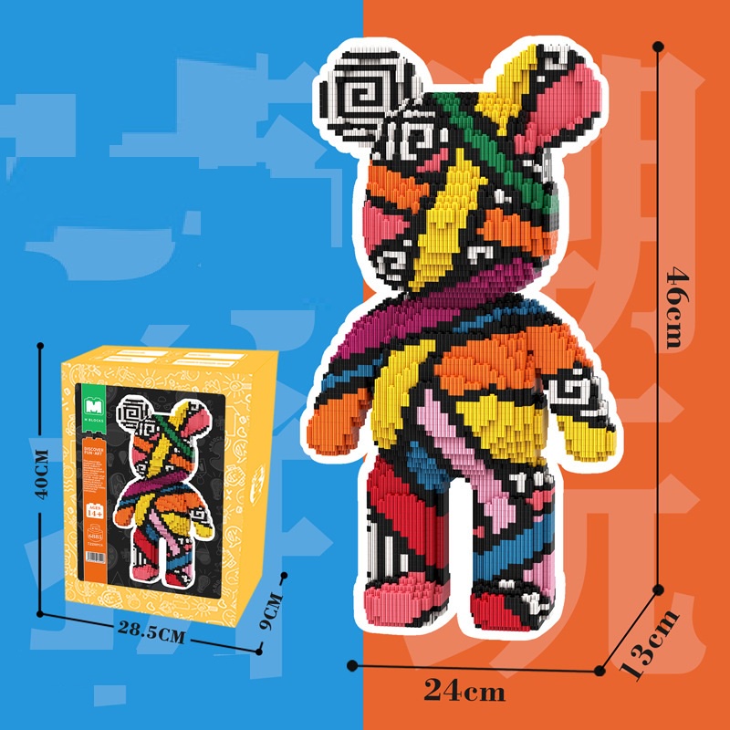 Lego Bearbrick Cỡ Lớn Đồ Chơi Lắp Ráp Trí Tuệ Thông Minh Mô Hình Gấu Bearbrick Cỡ Lớn Size 46 50cm Cho Bé annhienstore