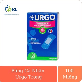 Băng Cá Nhân Trong Suốt Có Tính Thẩm Mỹ Cao Urgo Transparent( Hộp 100 Miếng)