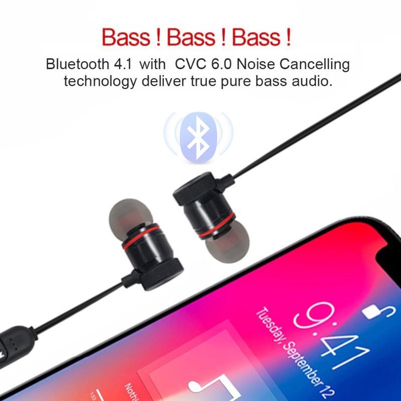 Tai Nghe Bluetooth Không Dây B' Xt-6 Có Nam Châm Kiểu Dáng Thể Thao