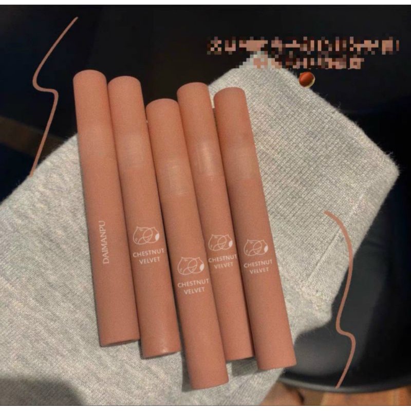 🌈🍓🌰 Son Kem Lì Hạt Dẻ Daimanpu Lên Màu Siêu Đẹp, Chất Son Mềm Mướt Như Nhung