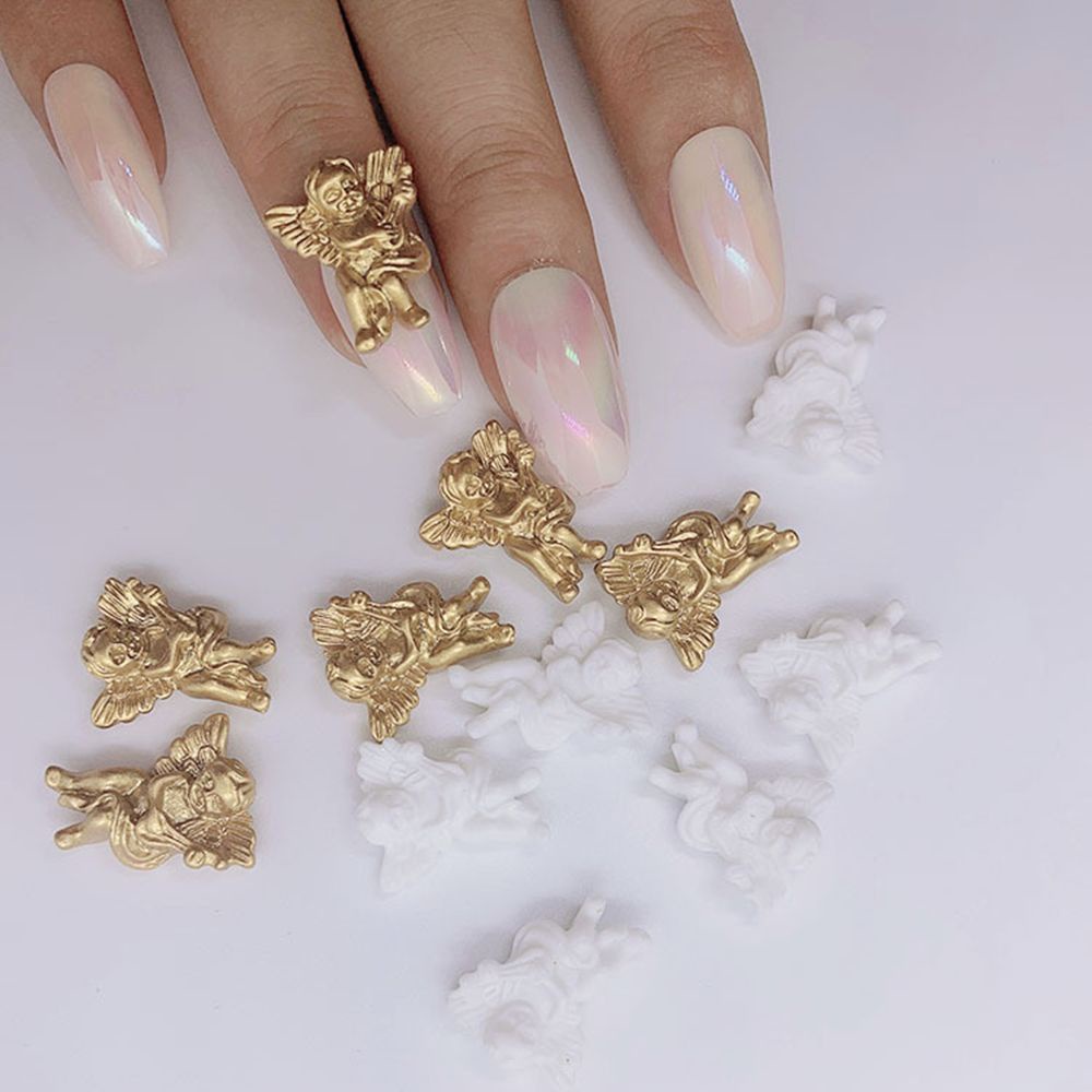 [Hàng mới về] 1 / 10 Phụ kiện trang trí móng tay nghệ thuật 3D nhiều hình tùy chọn cổ điển DIY
