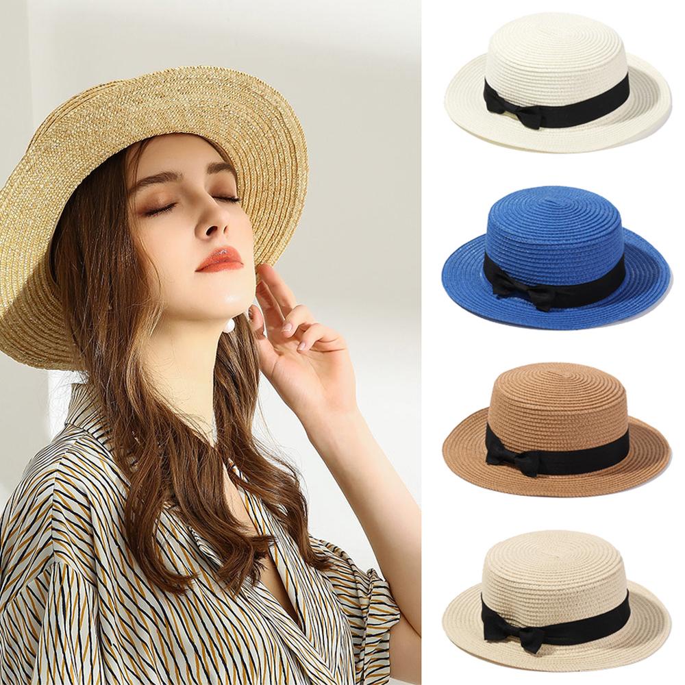 Nón Rộng Vành Phối Nơ Thời Trang Đi Biển Mùa Hè