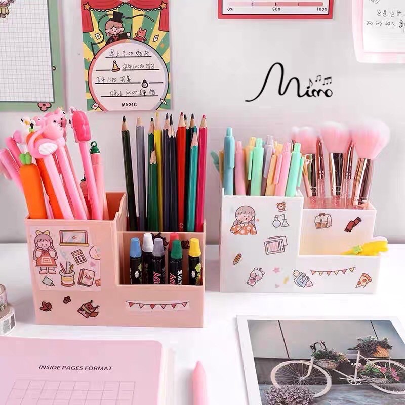 Khay kệ nhựa đựng bút/đồ trang điểm/ chứa các dụng cụ khác đa năng