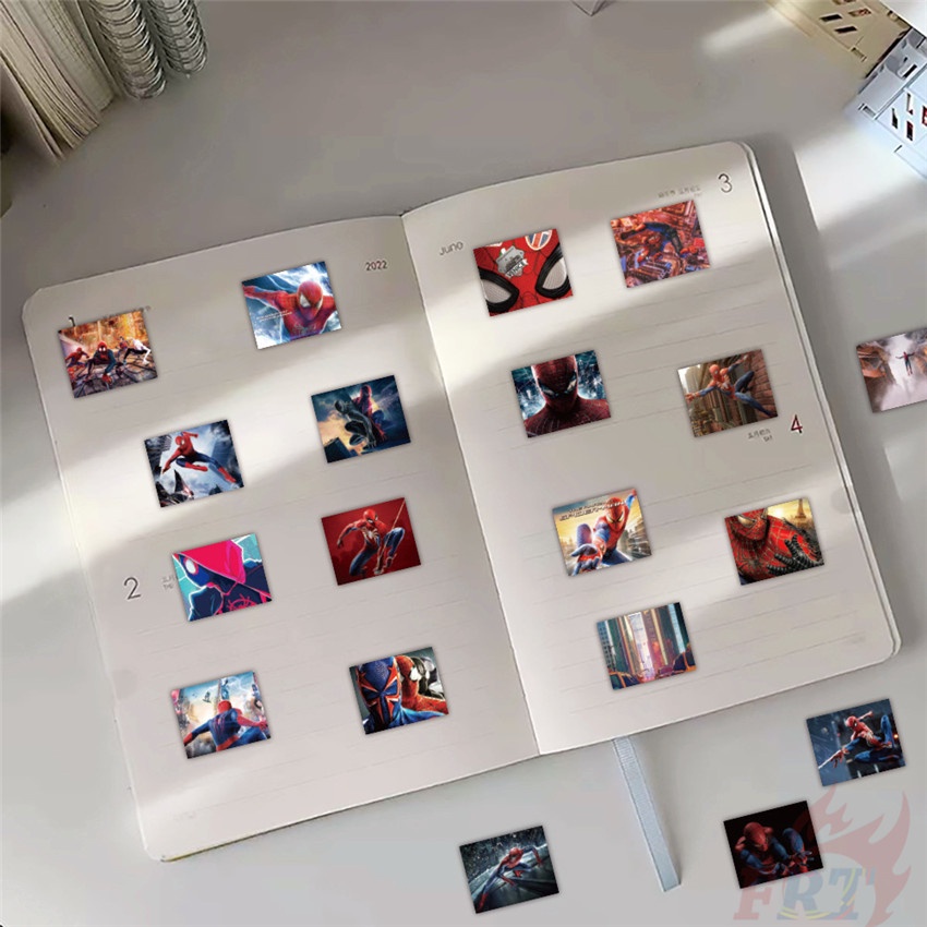 52 Cái / Bộ ☆ Áp Phích Dán Hình Người Nhện Mini Độc Đáo ☆ Miếng Dán Đề Can Chống Thấm Nước Thời Trang Tự Làm