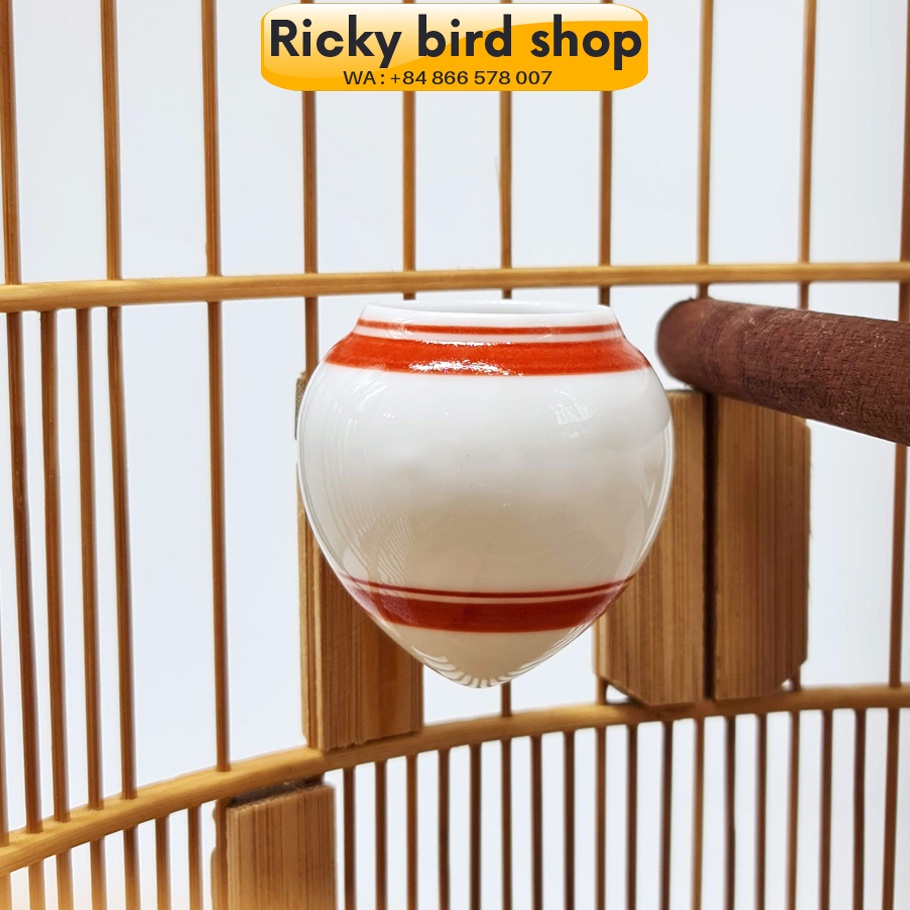 Lồng chim tre, Hwamei bird cage - Eight Immortal design (Have lock door)