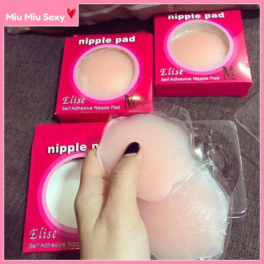 Dán ngực Nipple Hộp 1 Đôi Dán Nhũ Hoa Silicon Siêu Mềm Dùng Được Nhiều Lần