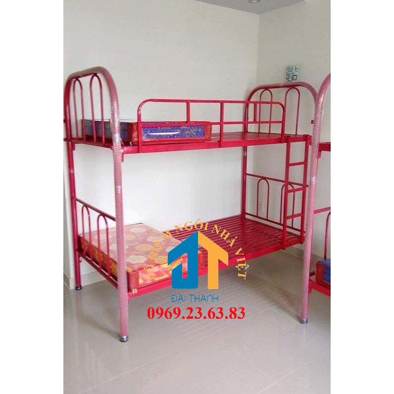 Giường Sắt 2 Tầng: Kích thước 1m2x1m2x1m7 ĐẠI THÀNH nhiều màu