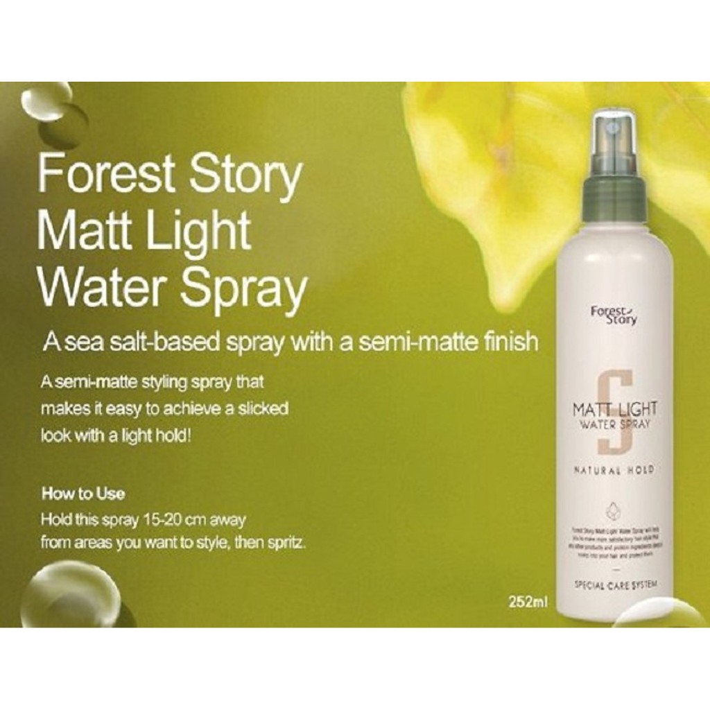 [CHÍNH HÃNG][Forest Story] Xịt tóc dưỡng ẩm tạo kiểu siêu cứng từ thảo dược SUPER HAIR Water Spray