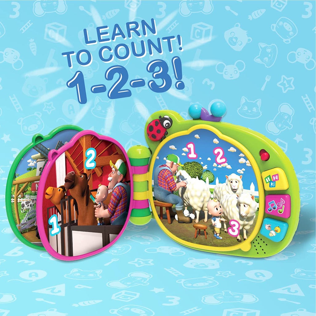 [Đồ chơi Coco Mỹ] Đồ chơi giáo dục âm thanh Just Play Cocomelon Learning B-o-o-k