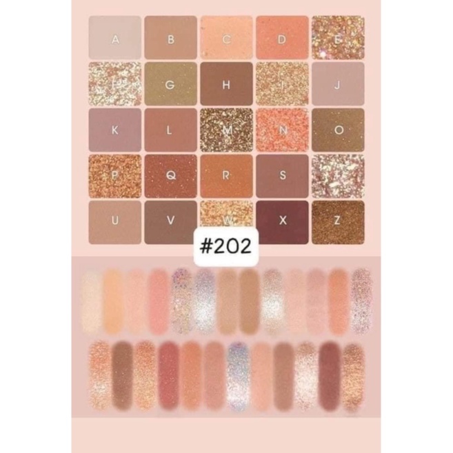 Bảng Mắt Gogotales 25 ô Phấn Mắt Nhũ Lì  Tone 202
