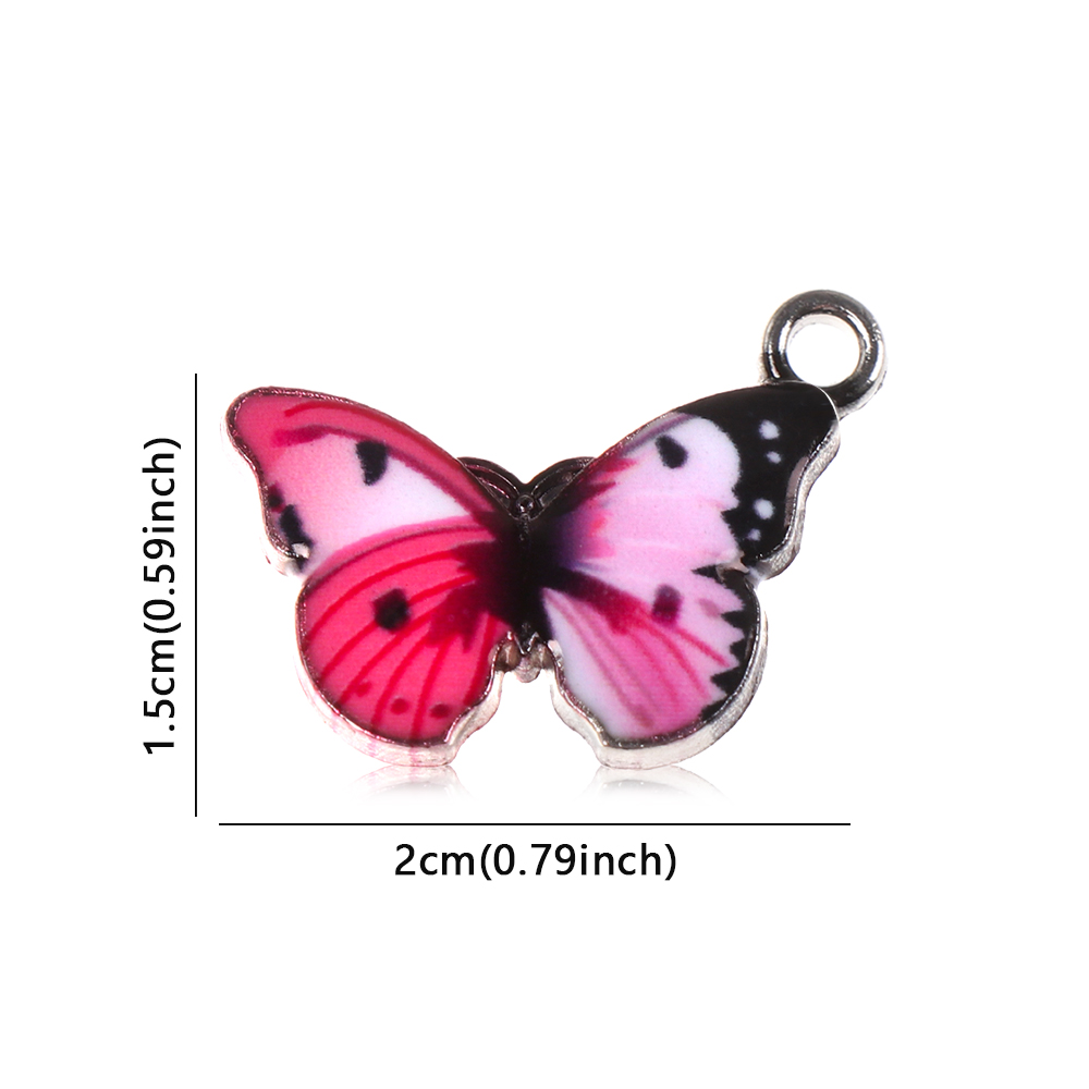 HANDMADE BUTTERFLY CHARMS Set 10 Mặt vòng cổ Hình Bướm