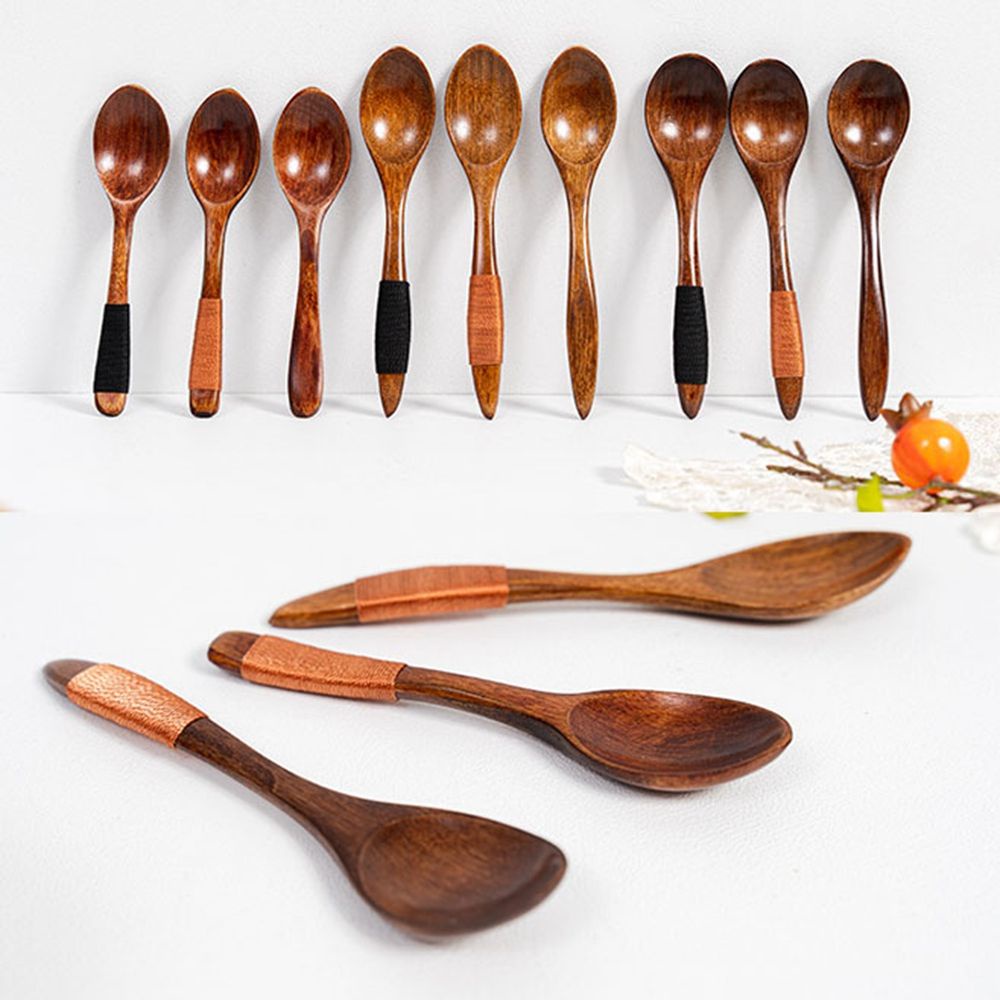 Muỗng gỗ tự nhiên 8 kiểu tùy chọn chất lượng cao dùng trong nhà bếp
