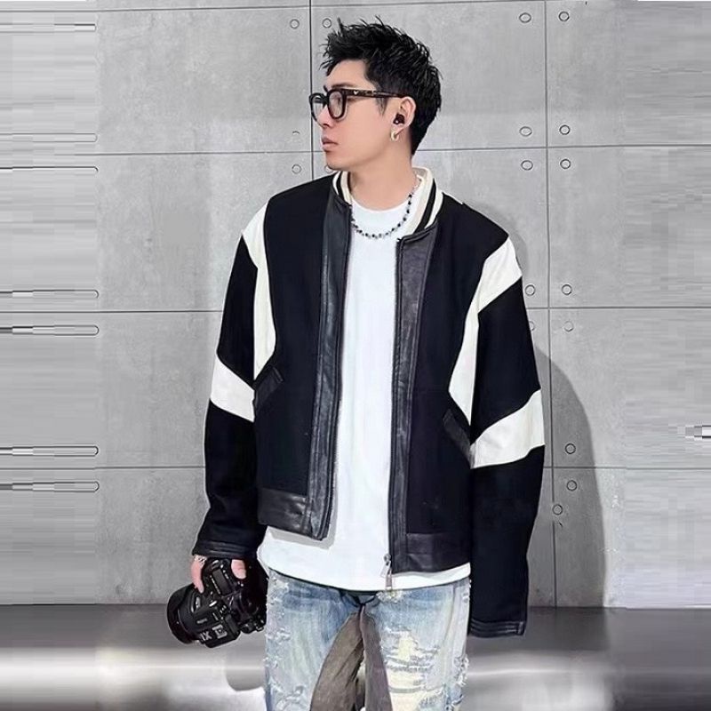 Áo khoác nam phối màu from rộng