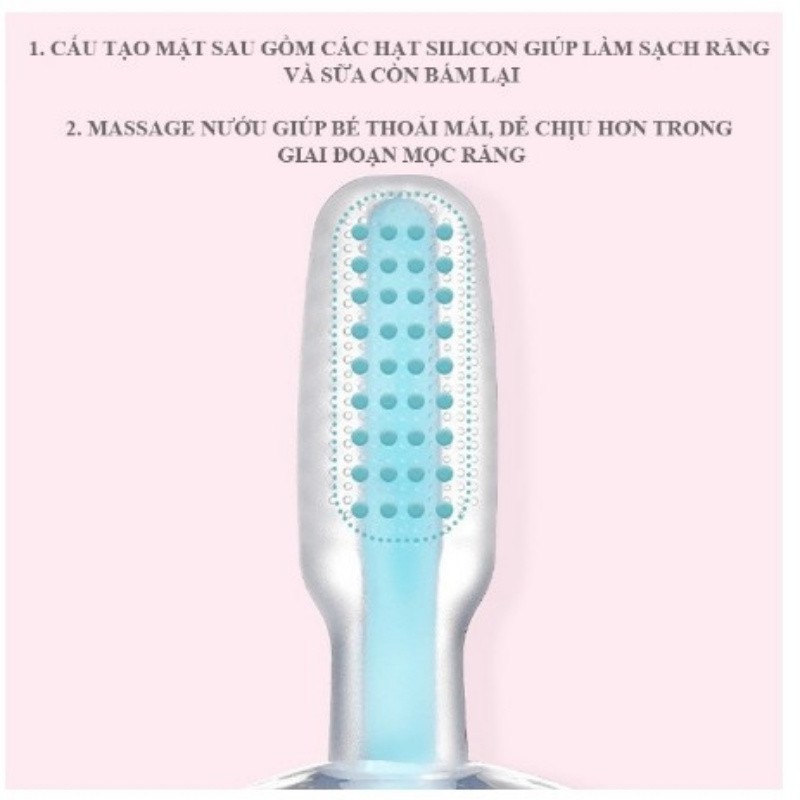 Bàn chải tập đánh răng silicon an toàn cho bé