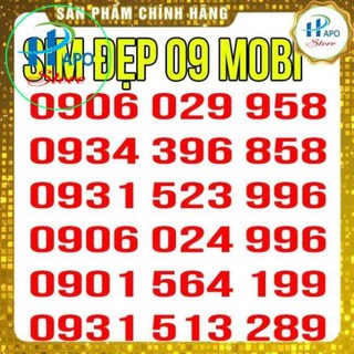 ĐẦU SỐ 09 SỐ ĐẸP MOBIFONE TRẢ TRƯỚC - HAPO STORE