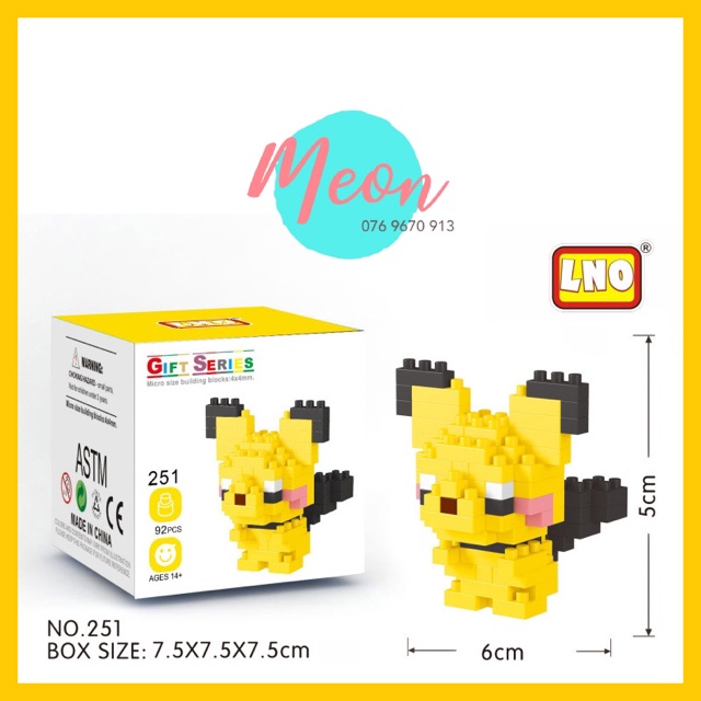 Mini Block | Đồ chơi xếp hình lego | - Charmander kid (pokemon) -  124 pcs