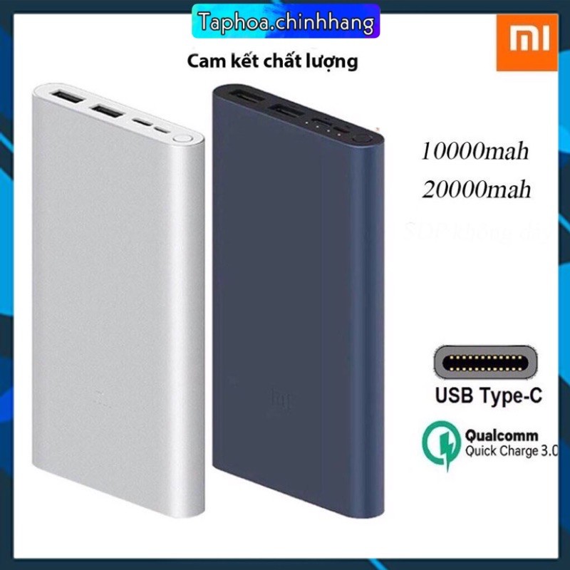 Pin Sạc Dự Phòng Xiaomi Type-C Gen 3 Pro 10.000Mah NEW 2019 - Hàng Chính Hãng Xiaomi- Bảo hành 6 tháng