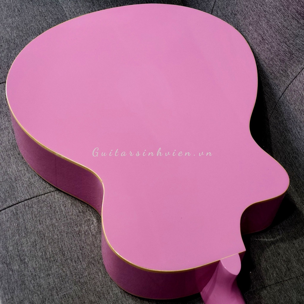 Đàn Guitar Acoustic Màu Hồng Phấn Giá Rẻ Cho Người Mới Tập Chơi SV-A1CL - Đàn guitar acoustic màu hồng nhạt chất lượng.