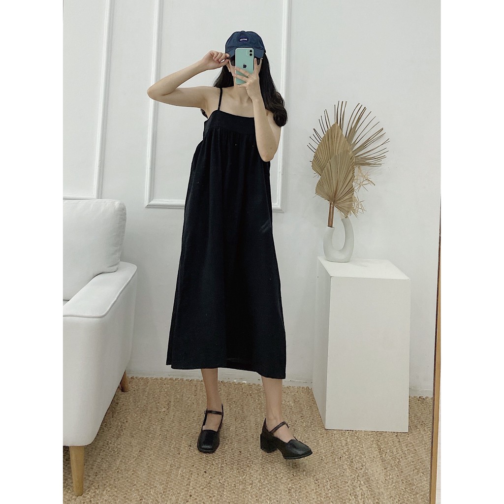 YU CHERRY | Đầm hai dây nữ dáng maxi phù hợp đi biển Maxi Cami Dress YD129