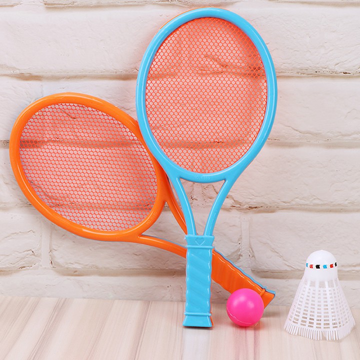 Vợt cầu lông bóng bàn tennis siêu nhẹ đồ chơi nhựa mini cho bé nhiều màu kèm bóng