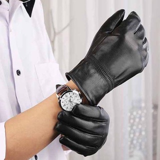 (Da cừu lót nỉ) Gang tay da thật nam Capacci