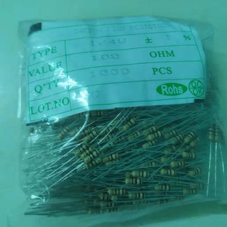 Điện trở than 1/4W 100ohm 200 cái