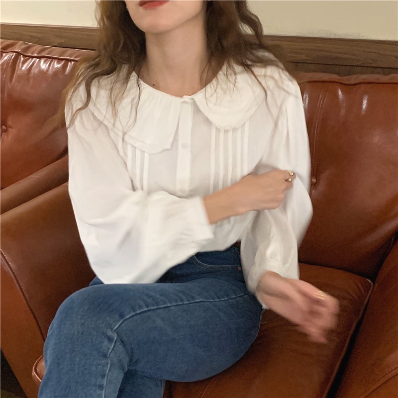 Áo Sơ Mi Nữ Tay Dài Cổ Bẻ Cài Khuy Ngọt Ngào 45913