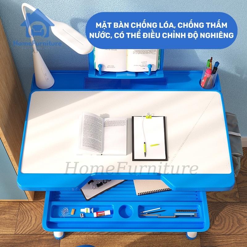Bộ bàn ghế học sinh B02 -  Bộ bàn học cho bé 50x70cm chống gù chống cận nâng hạ độ cao cùng bộ 2 quà tặng Home Furniture