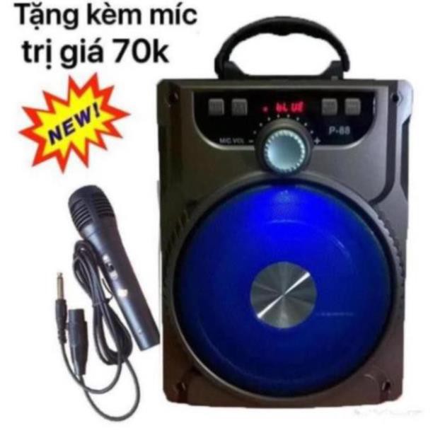 Loa Kéo Bluetooth P88 P89 KIOMIC Tặng Micro Hát Karaoke Cực Hay-Bảo hành 3 tháng